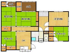 中間市通谷中古戸建の間取り画像