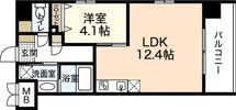 コンフォート東白島の間取り画像