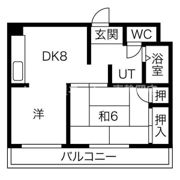 大羽ロイヤルマンションの間取り画像