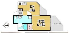パレス東洋神戸2号館の間取り画像
