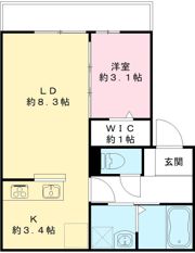 ラシーネわかみやの間取り画像