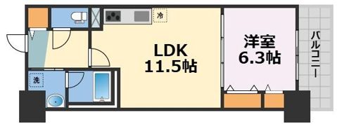 グランセジュール大国町の間取り画像
