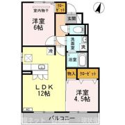 プランドール安岡Ⅲ B棟の間取り画像