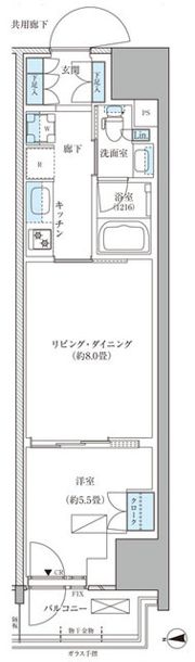 パークアクシス品川天王洲アイルの間取り画像