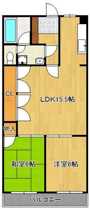 山内ヴィラージュ千代ケ崎 308号室の間取り画像