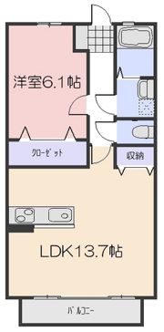 ウッディバードA棟の間取り画像