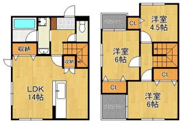 寺内戸建て B棟の間取り画像