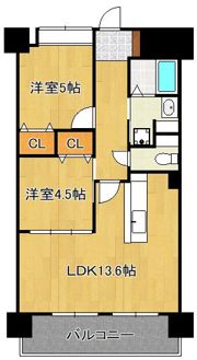 ソレアード苅田の間取り画像