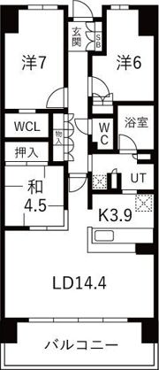 ザ・パークハウス相生山の間取り画像