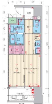 ファーストフィオーレ難波フォートの間取り画像