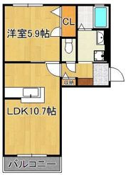 クラヴィエ三萩野 F棟の間取り画像