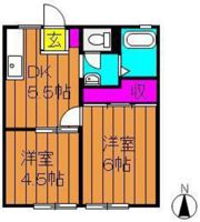 中庄サンプラザ Bの間取り画像