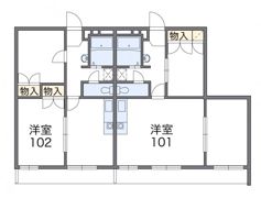 レオパレスIZUMI Ⅰの間取り画像