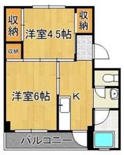 ビレッジハウス門司白野江2号棟の間取り画像