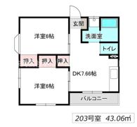 長浜1丁目アパートの間取り画像