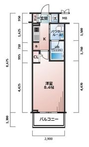 エスライズ梅田DOSHINの間取り画像
