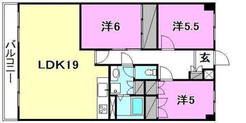 グランシャトレ道後の間取り画像