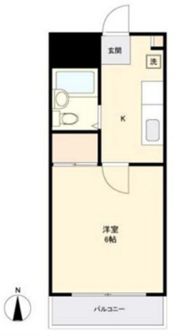 ビッグバーンズマンション横井B棟の間取り画像