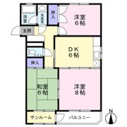 朝菜ハイツの間取り画像