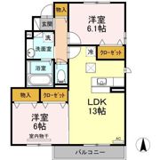 セジュール モンレーヴ A棟の間取り画像