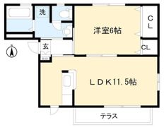 カサヤハイツ B棟の間取り画像