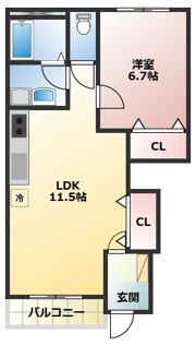 フレンドリー藤の間取り画像