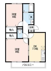 シャンボール新井Aの間取り画像