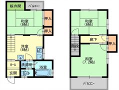 中野貸家B棟の間取り画像
