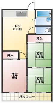 コーポウェル館の間取り画像