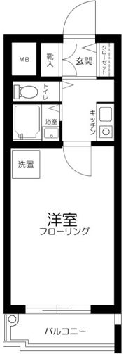 グローリア初穂高田馬場の間取り画像