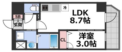 プレサンス天王寺デルニエの間取り画像