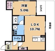 ウォグノォつきのわの間取り画像
