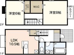 ローズコート原南Eの間取り画像