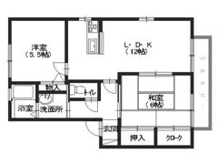 ハーモニー梅林 Bの間取り画像