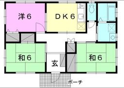 南斎院 藤井田一戸建の間取り画像