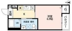 ハピネス八反(ハピネスハッタン)の間取り画像