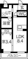 ドメールセプトエトワール椥辻の間取り画像