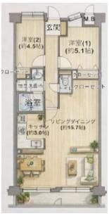 モンテベルデ豊中の間取り画像