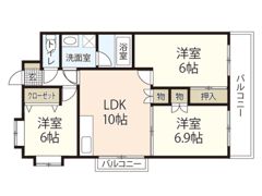 シャルマンヴィル新宮の間取り画像