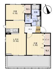 パークタウン茶屋町Kの間取り画像