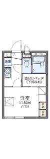 レオパレス飛鳥 常盤台の間取り画像