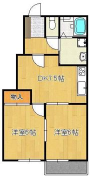 正建ハイツ二東の間取り画像