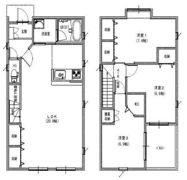 平井戸建賃貸住宅の間取り画像