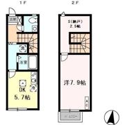 リースランド古賀島 B棟の間取り画像