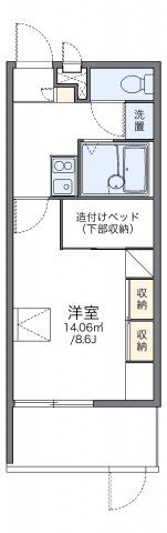 レオパレスコンフォール石橋Bの間取り画像