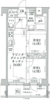 ルフレプレミアム日暮里の間取り画像