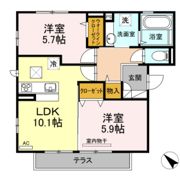 アンビエンテ ガーデン B棟の間取り画像