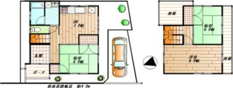 瀬戸市水無瀬町戸建の間取り画像