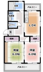 浜田ハイツの間取り画像