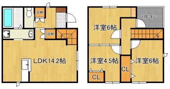 サンラプロ折尾西A棟の間取り画像